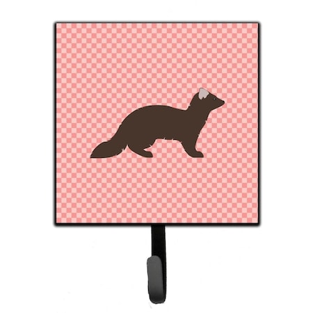 Carolines Treasures Sable Marten Pink Check Leash or Key Holder BB7869SH4